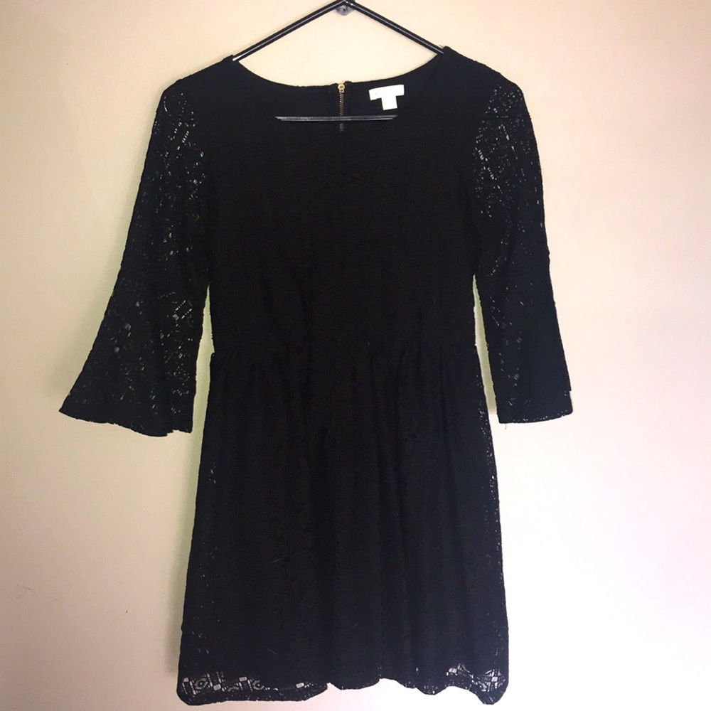 Black lace dress.